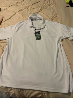 Architect Golf white  moisture wicking Solid Performance Polo XL NWT
